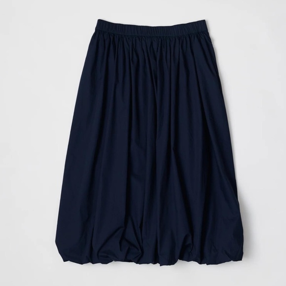 Bubble Midi Skirt in Navy Blue - Picture 6 of 6
